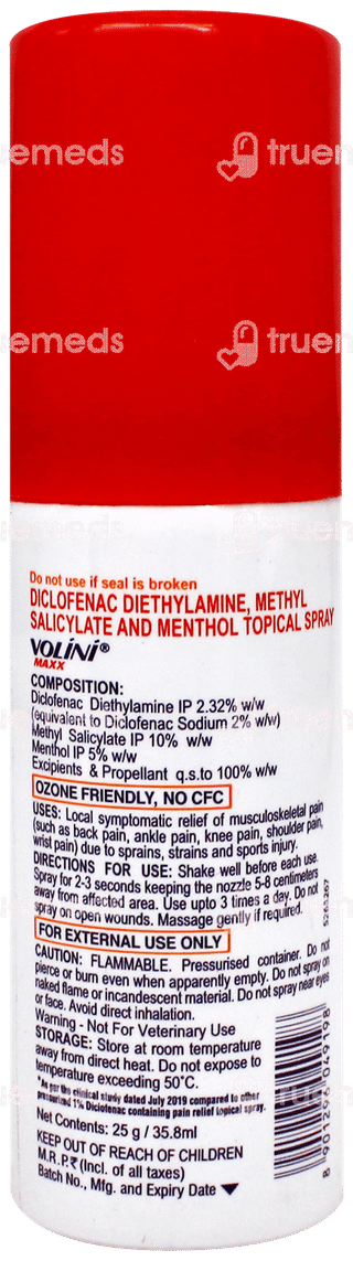 Volini Maxx 3X Faster Pain Relief Spray 25Gm